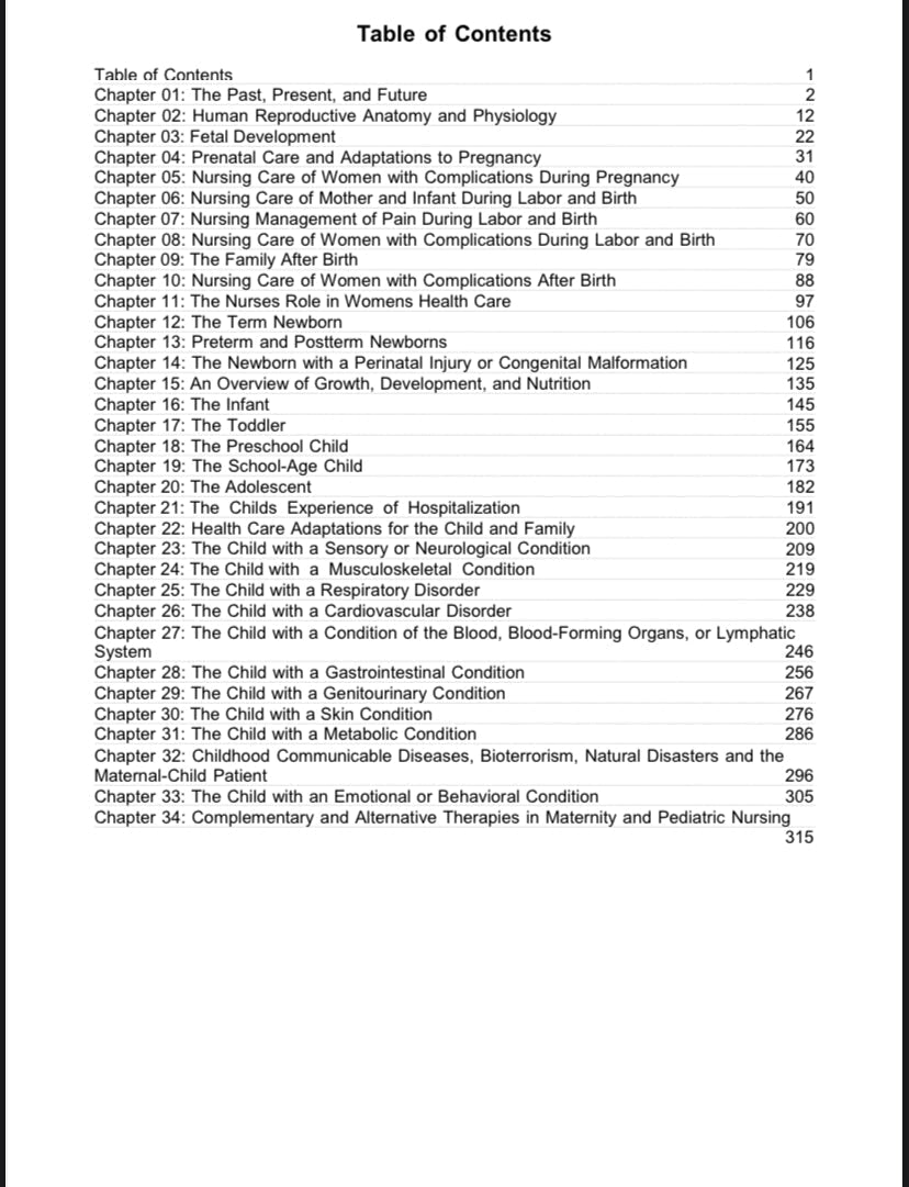 Introduction to Maternity and Pediatric Nursing 7th edition by Leifer - Test Bank