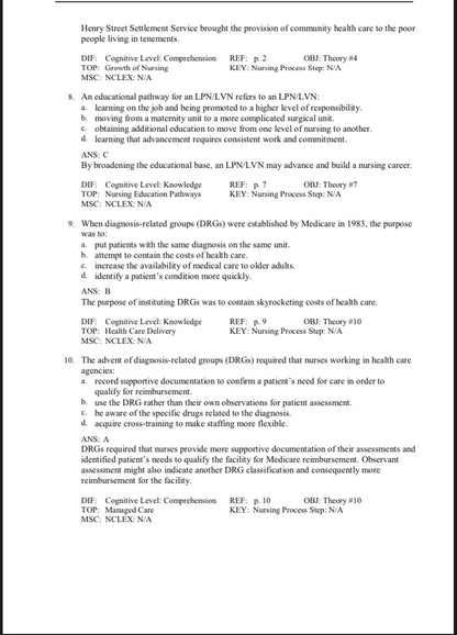 TEST BANK FOR FUNDAMENTAL CONCEPTS AND SKILLS FOR NURSING 6TH EDITION BY WILLIAMS.